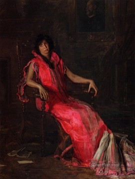 An Actress aka Portrait of Suzanne Santje Realism portraits Thomas Eakins Oil Paintings